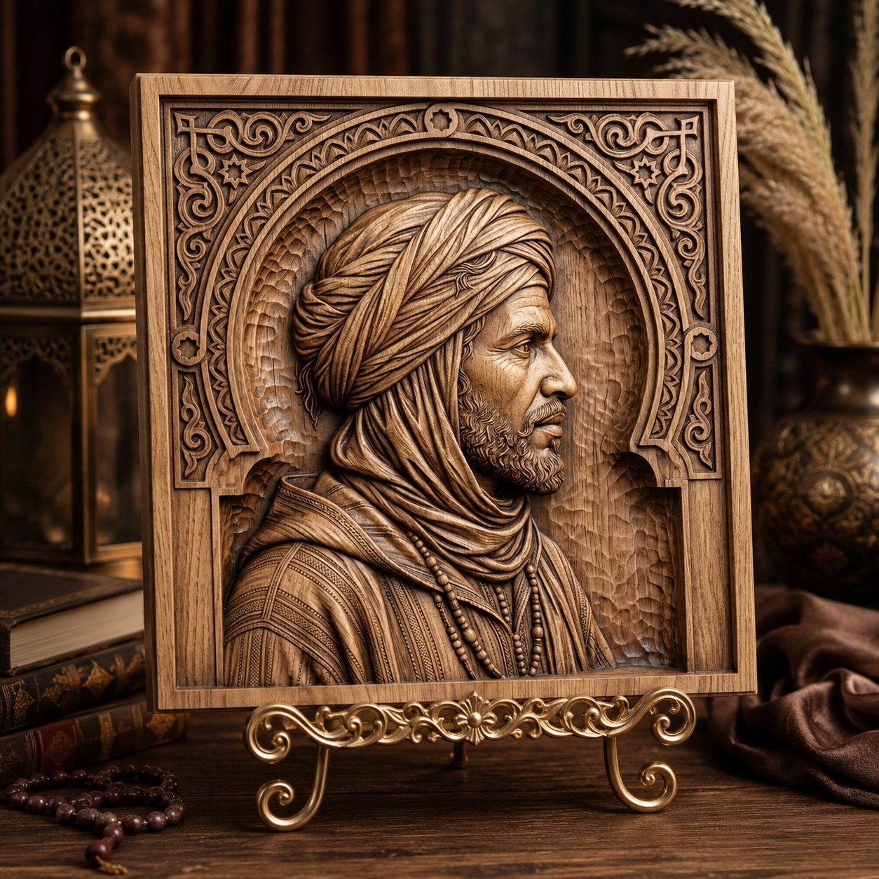 Traditional Berber Portrait CNC Relief STL bas-relief STL — view 7