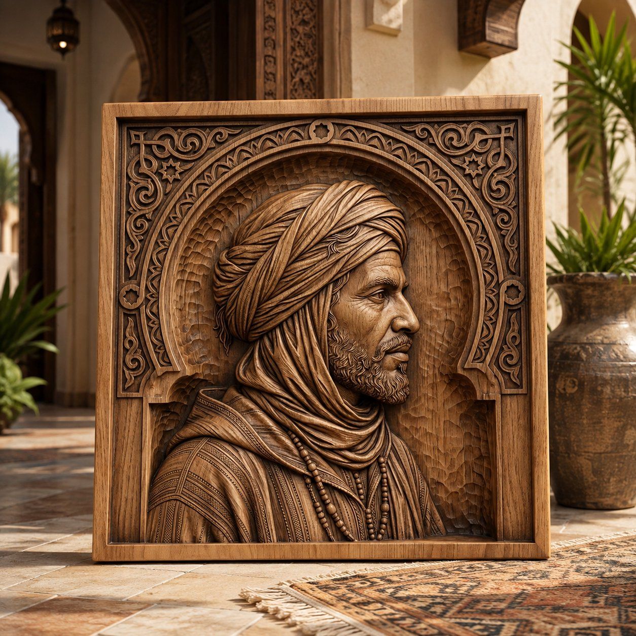 Traditional Berber Portrait CNC Relief STL bas-relief STL — view 8