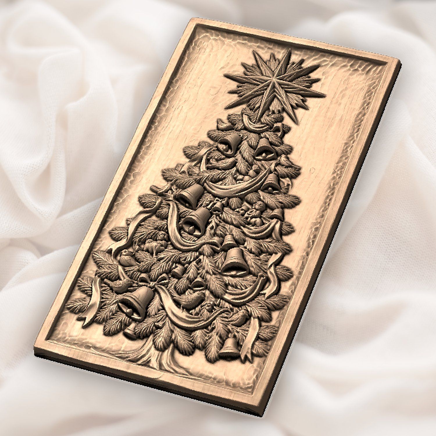 Traditional Christmas Tree with Star CNC Relief STL bas-relief STL — view 5