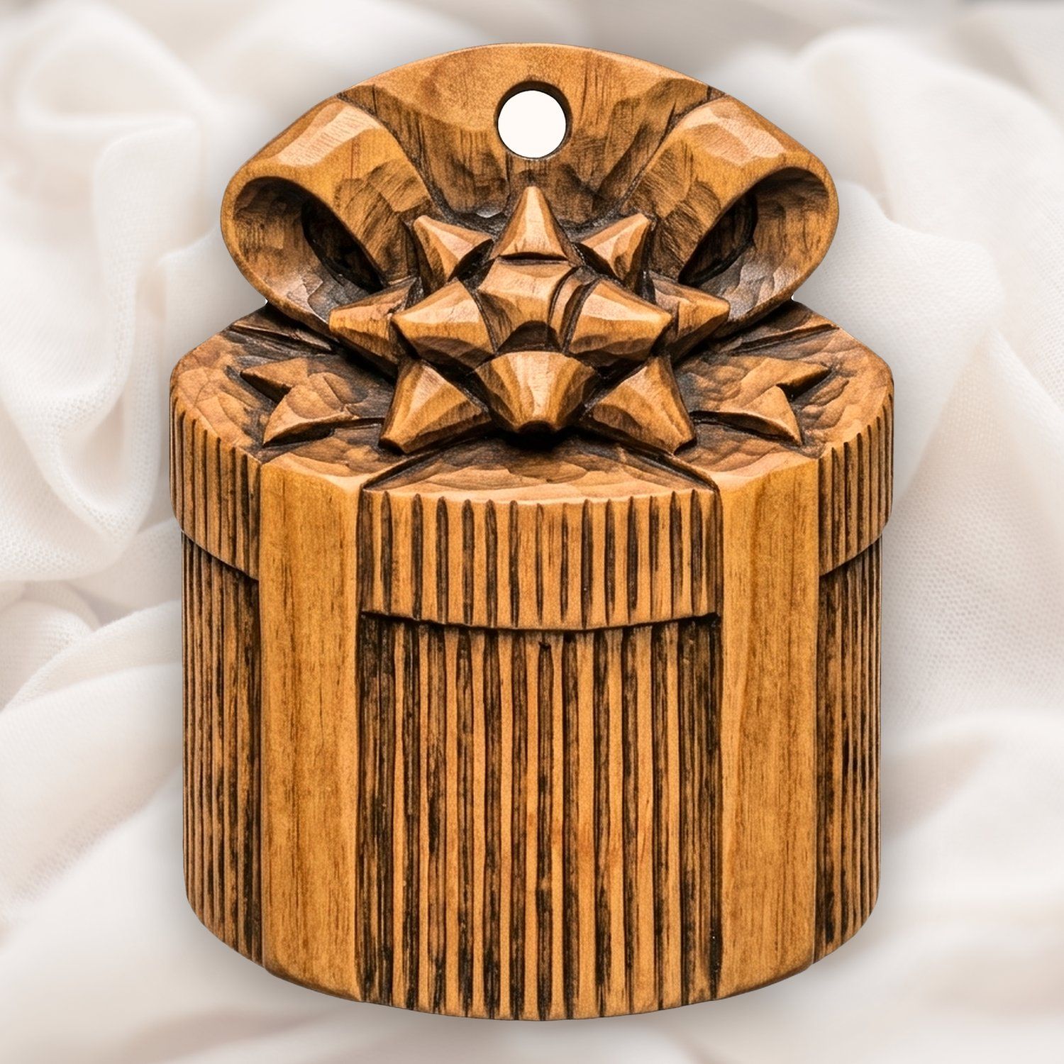 Traditional Gift Box Star Bow Ornament CNC Relief STL bas-relief STL — view 13