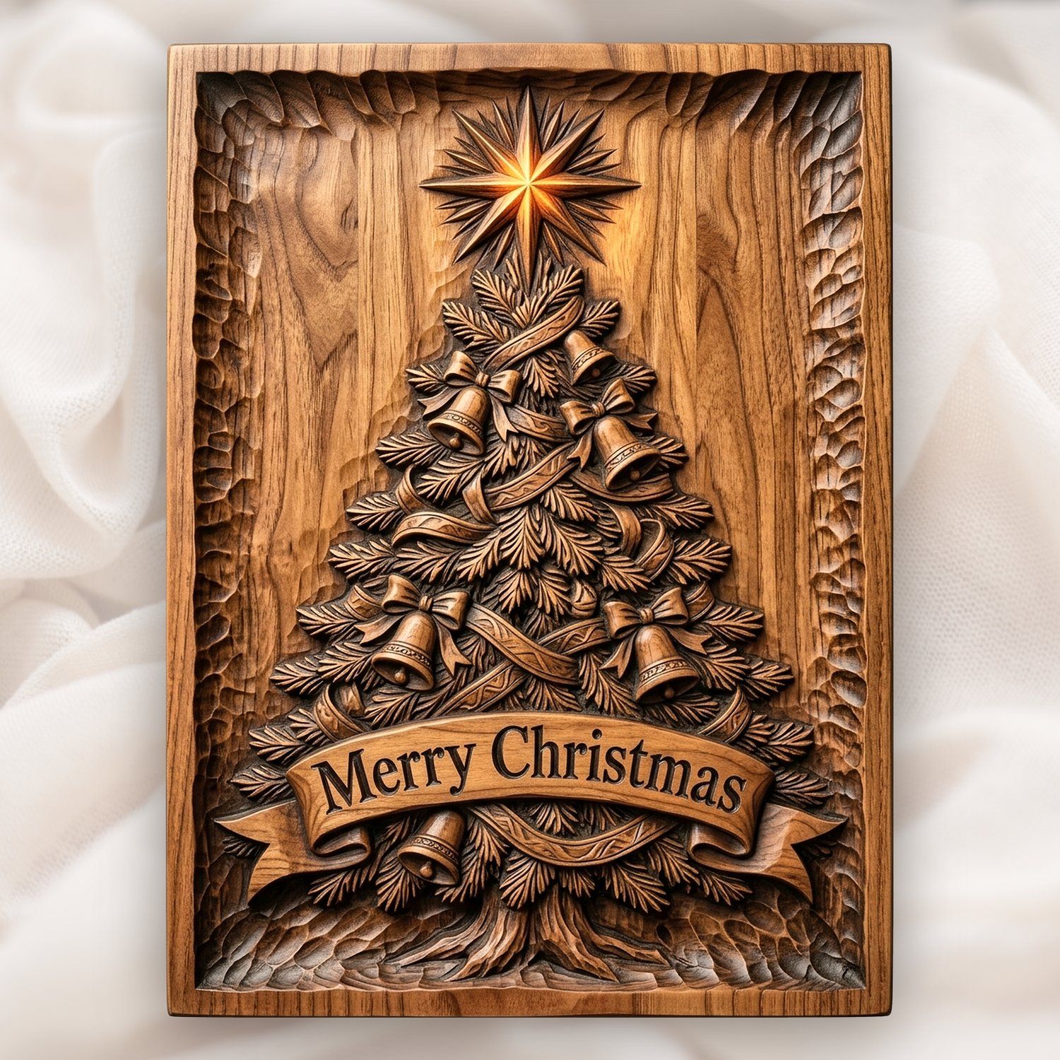 Traditional Holiday Christmas Tree CNC Relief STL bas-relief STL design