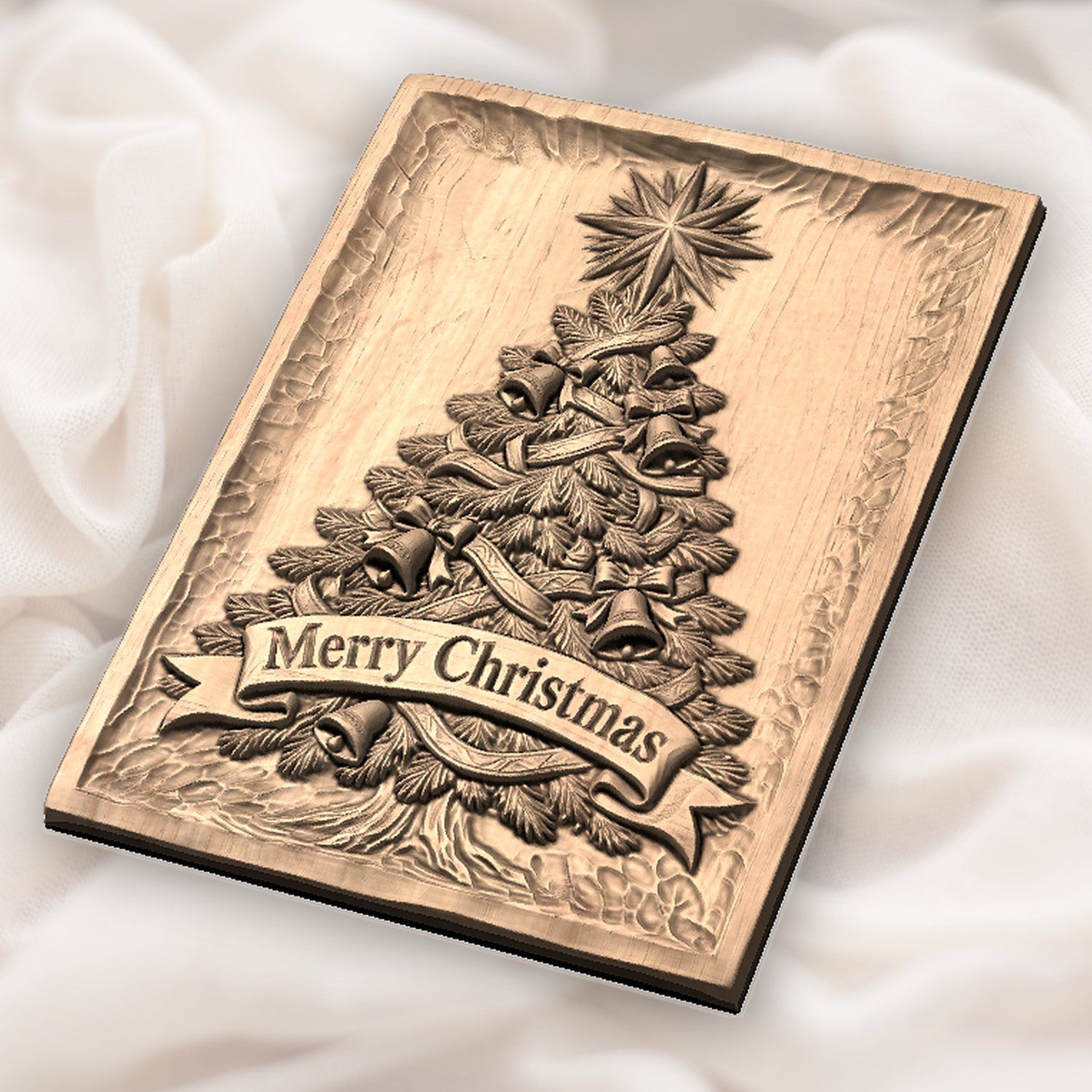 Traditional Holiday Christmas Tree CNC Relief STL bas-relief STL — view 5