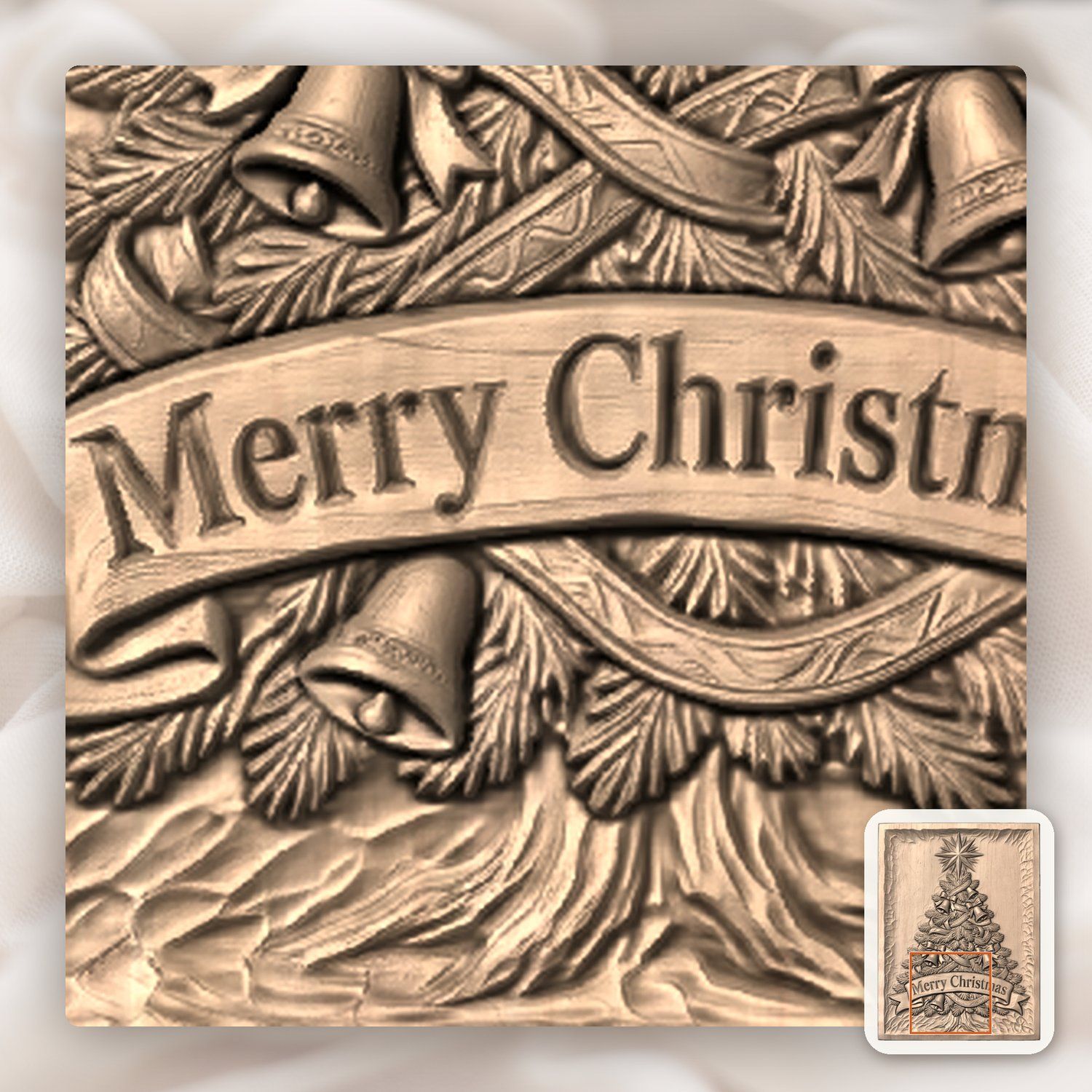 Traditional Holiday Christmas Tree CNC Relief STL bas-relief STL — view 8