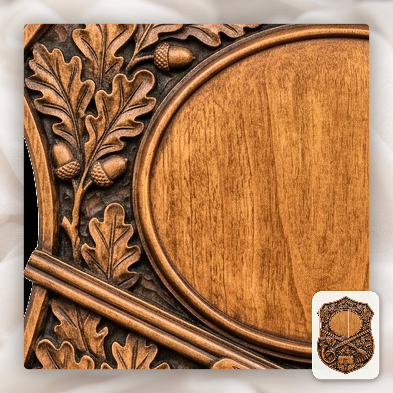 Traditional Hunting Gear Trophy Shield Full Hunt CNC Relief STL bas-relief STL — view 11
