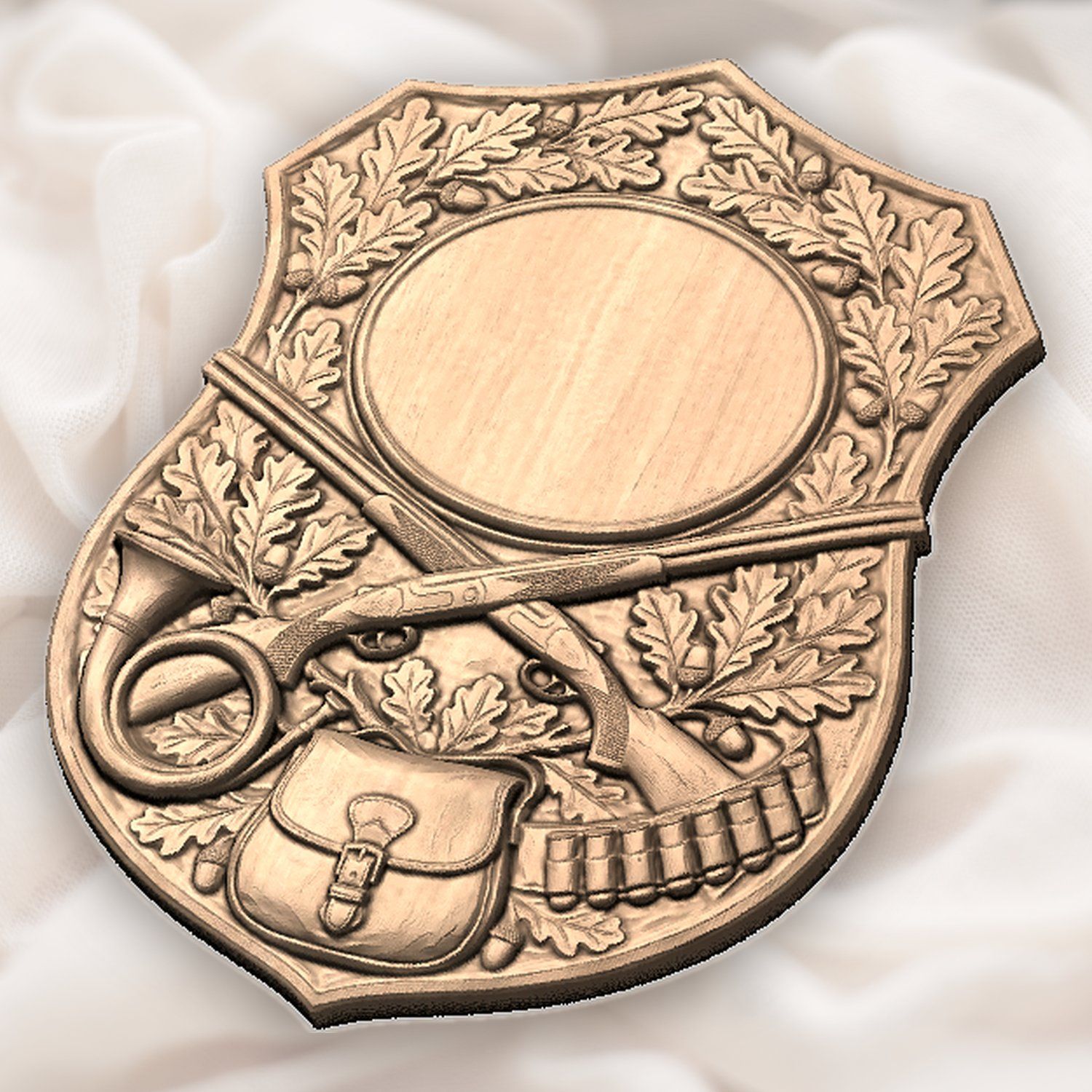 Traditional Hunting Gear Trophy Shield Full Hunt CNC Relief STL bas-relief STL — view 5