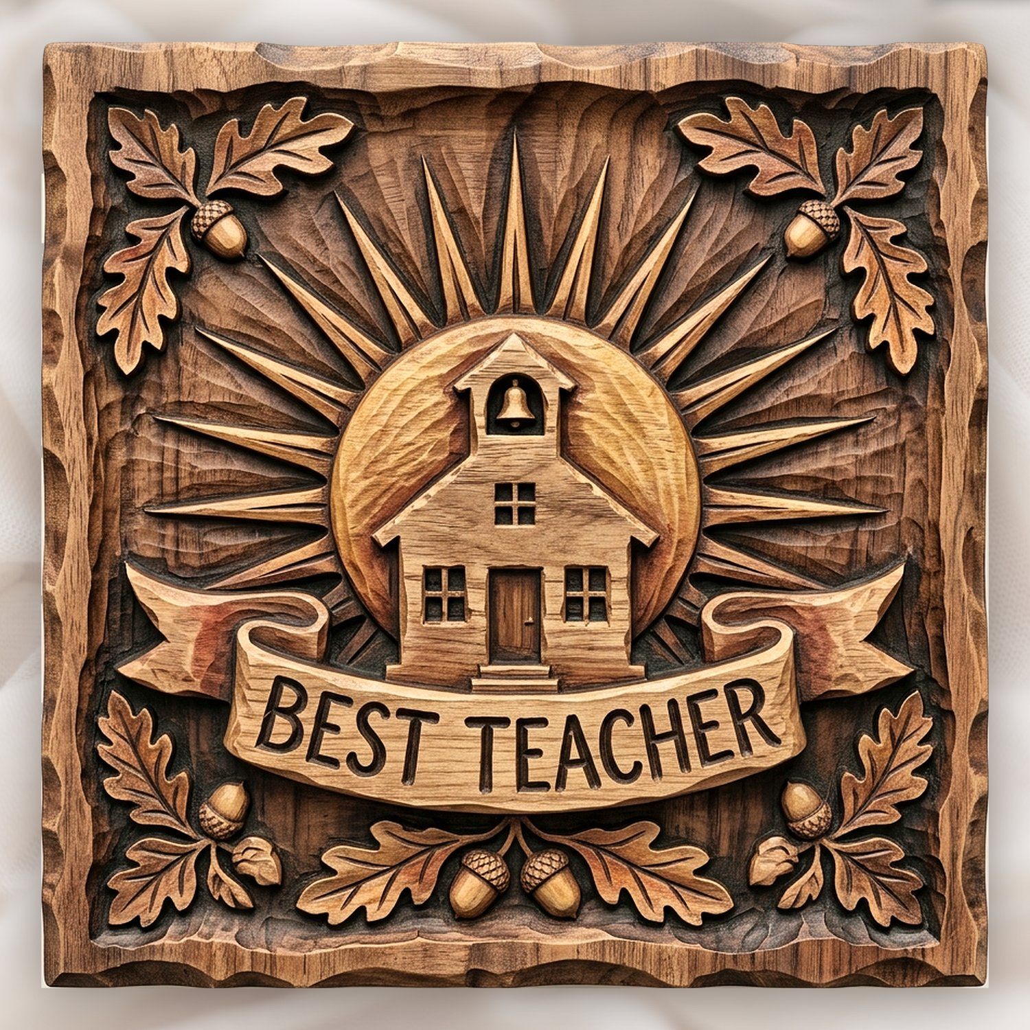 Traditional Schoolhouse Teacher Appreciation Gift CNC Relief STL bas-relief STL design