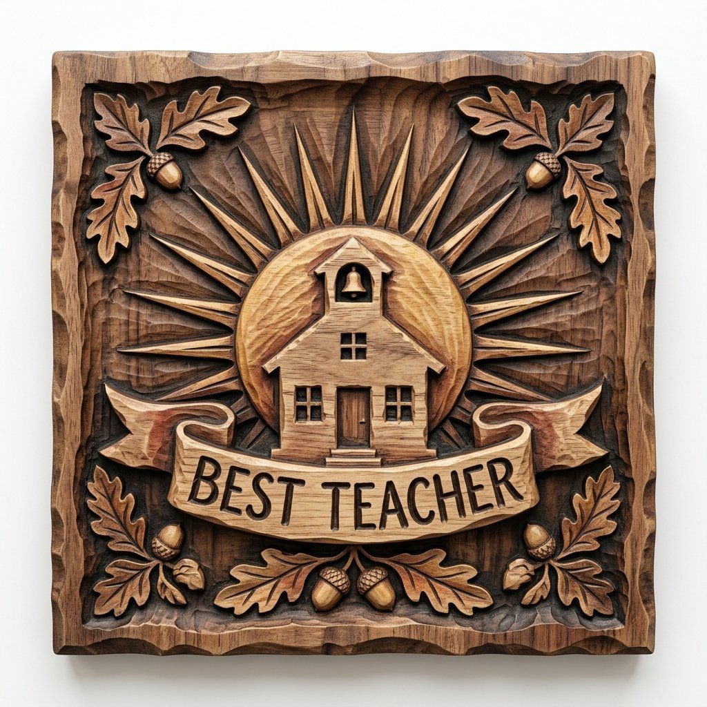 Traditional Schoolhouse Teacher Appreciation Gift CNC Relief STL bas-relief STL — view 11