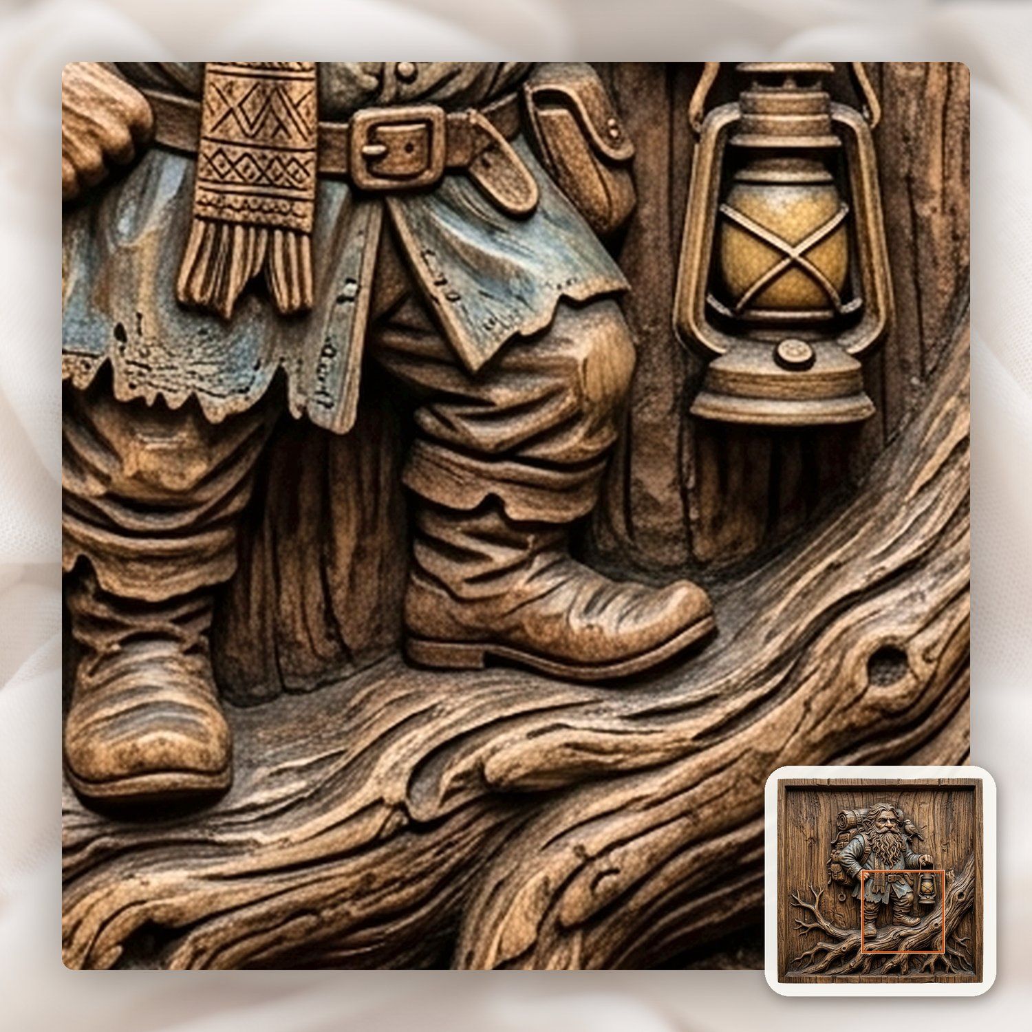Traveler Forest Gnome Adventurer CNC Relief STL bas-relief STL — view 11