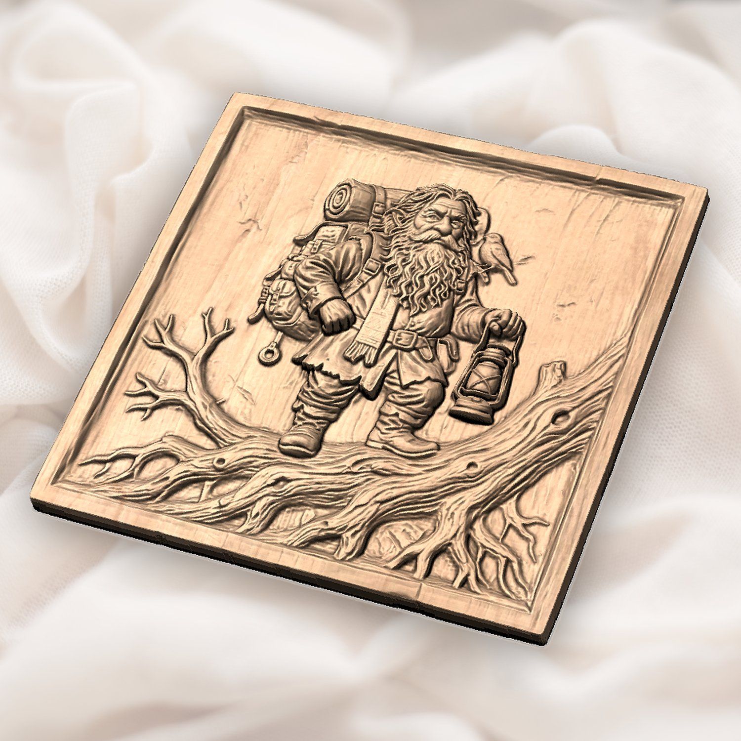 Traveler Forest Gnome Adventurer CNC Relief STL bas-relief STL — view 4