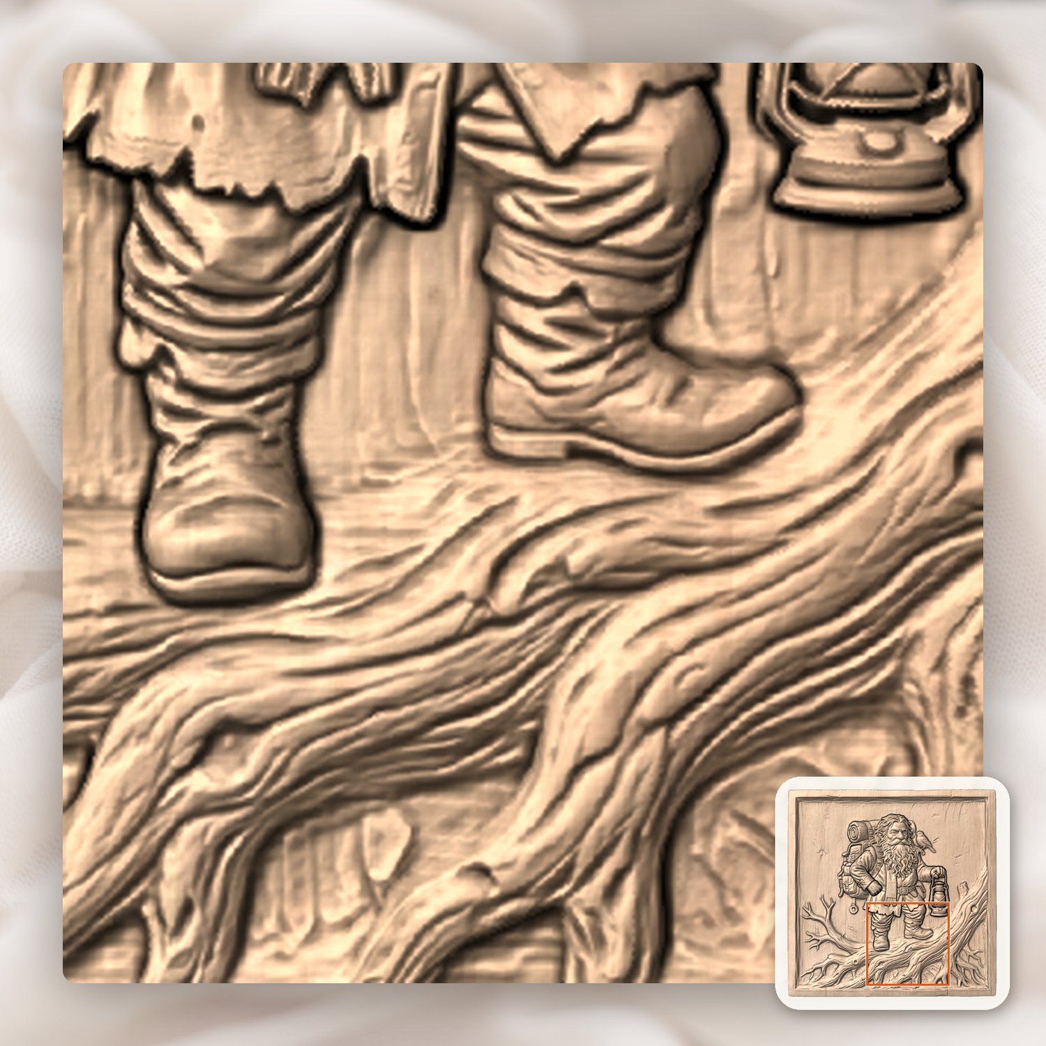 Traveler Forest Gnome Adventurer CNC Relief STL bas-relief STL — view 7