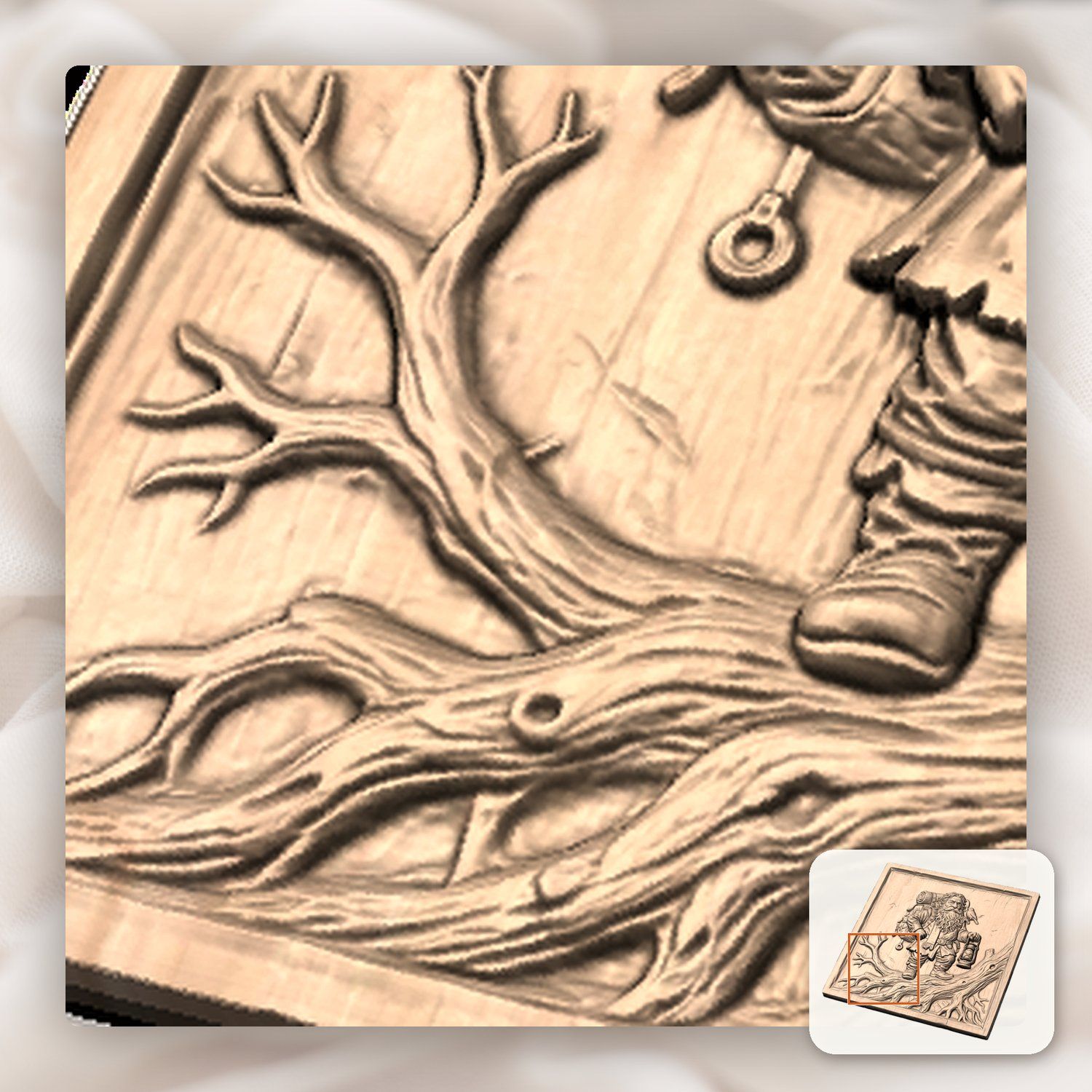 Traveler Forest Gnome Adventurer CNC Relief STL bas-relief STL — view 9