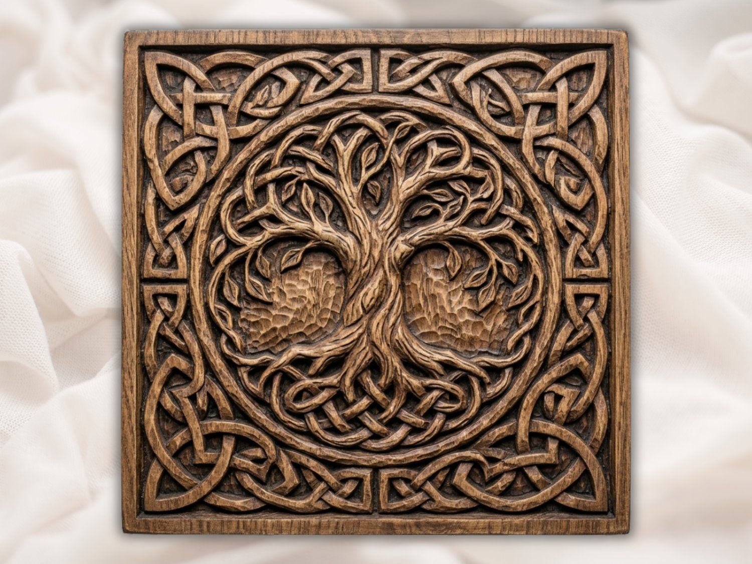 Tree of Life Celtic Wall Art bas-relief STL — view 2