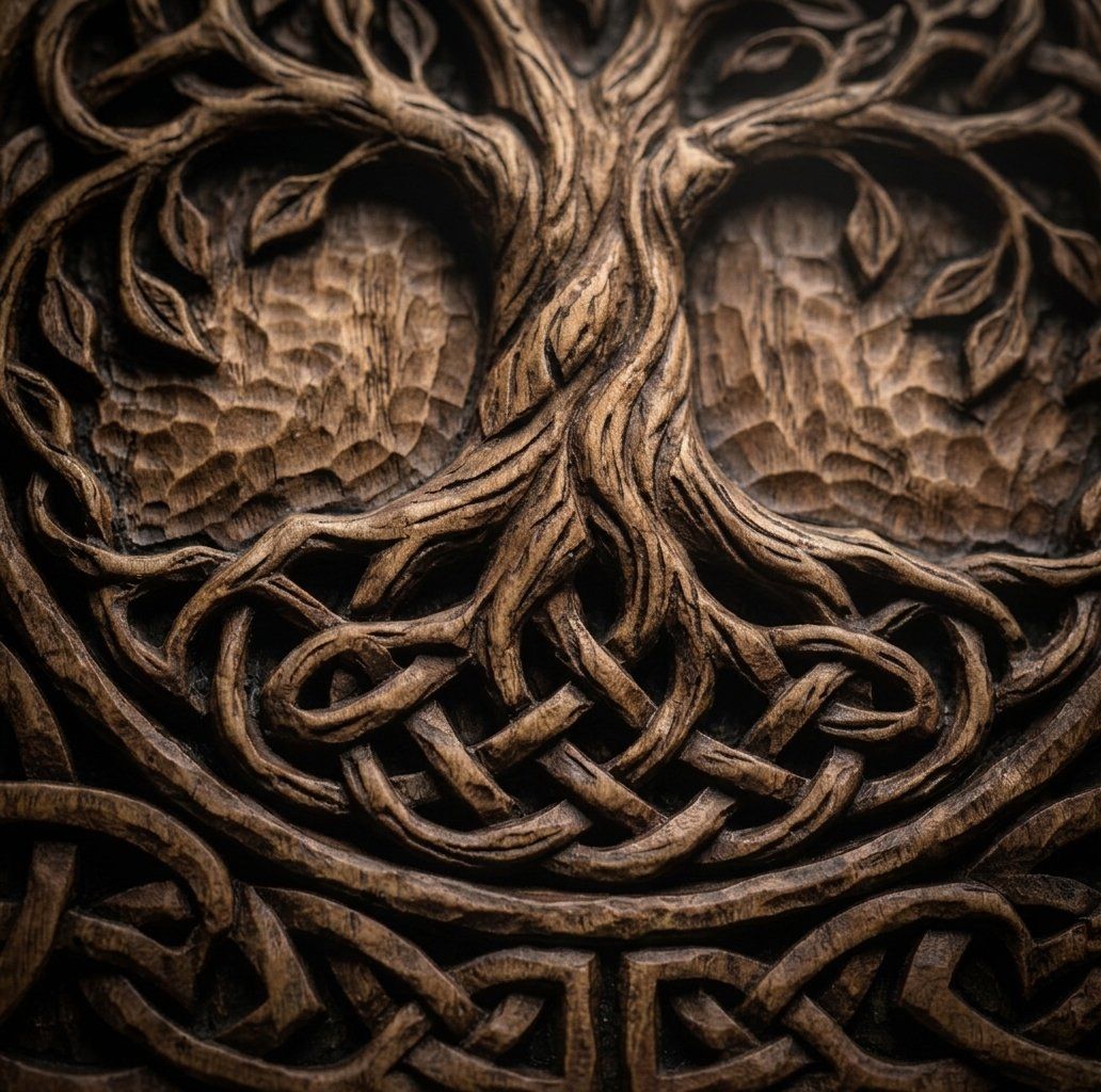 Tree of Life Celtic Wall Art bas-relief STL — view 5