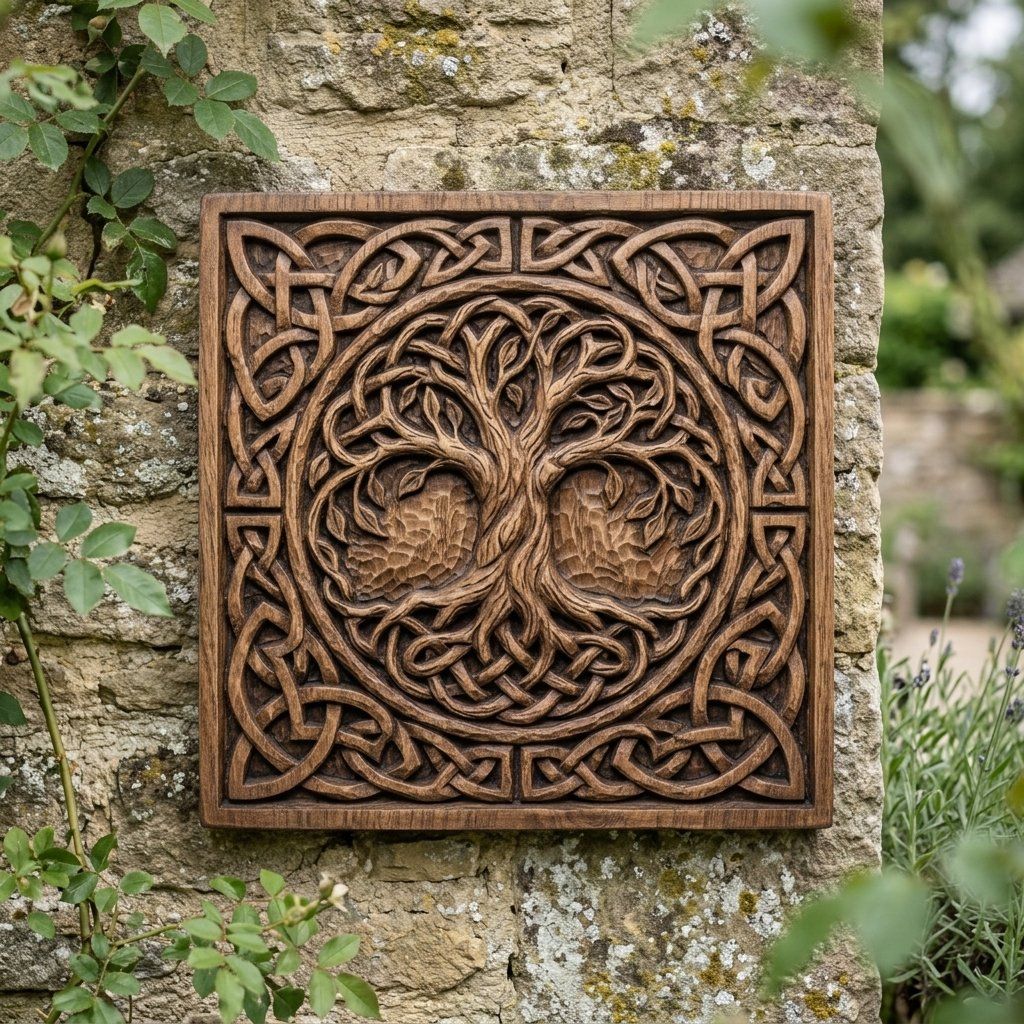 Tree of Life Celtic Wall Art bas-relief STL — view 8