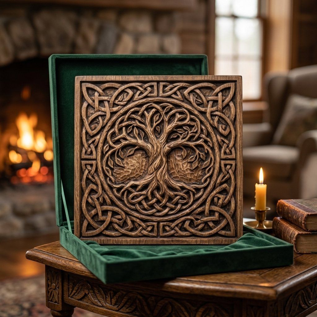 Tree of Life Celtic Wall Art bas-relief STL — view 9