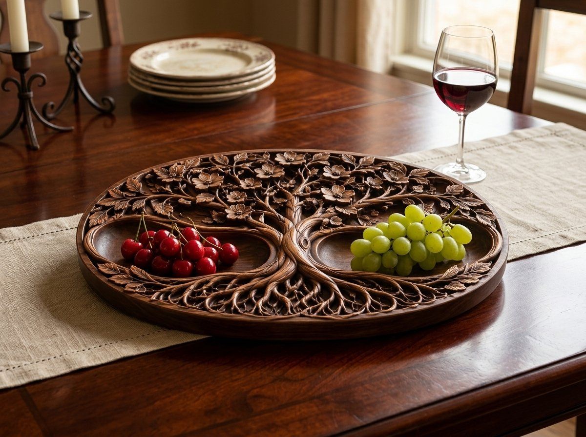 Tree of Life Floral Roots CNC Relief STL bas-relief STL — view 12