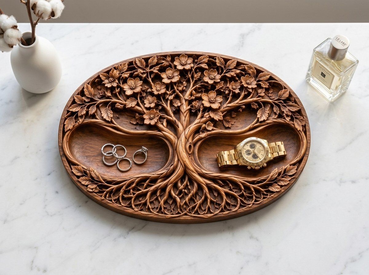Tree of Life Floral Roots CNC Relief STL bas-relief STL — view 13