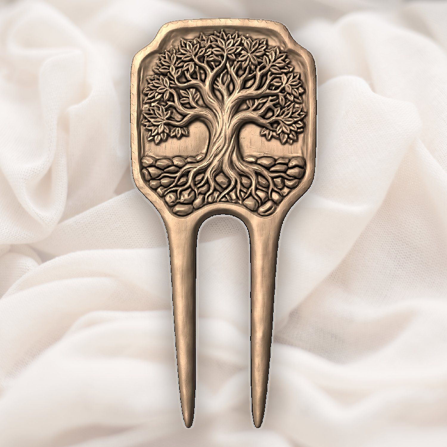 Tree of Life Hair Fork CNC Relief STL bas-relief STL — view 5