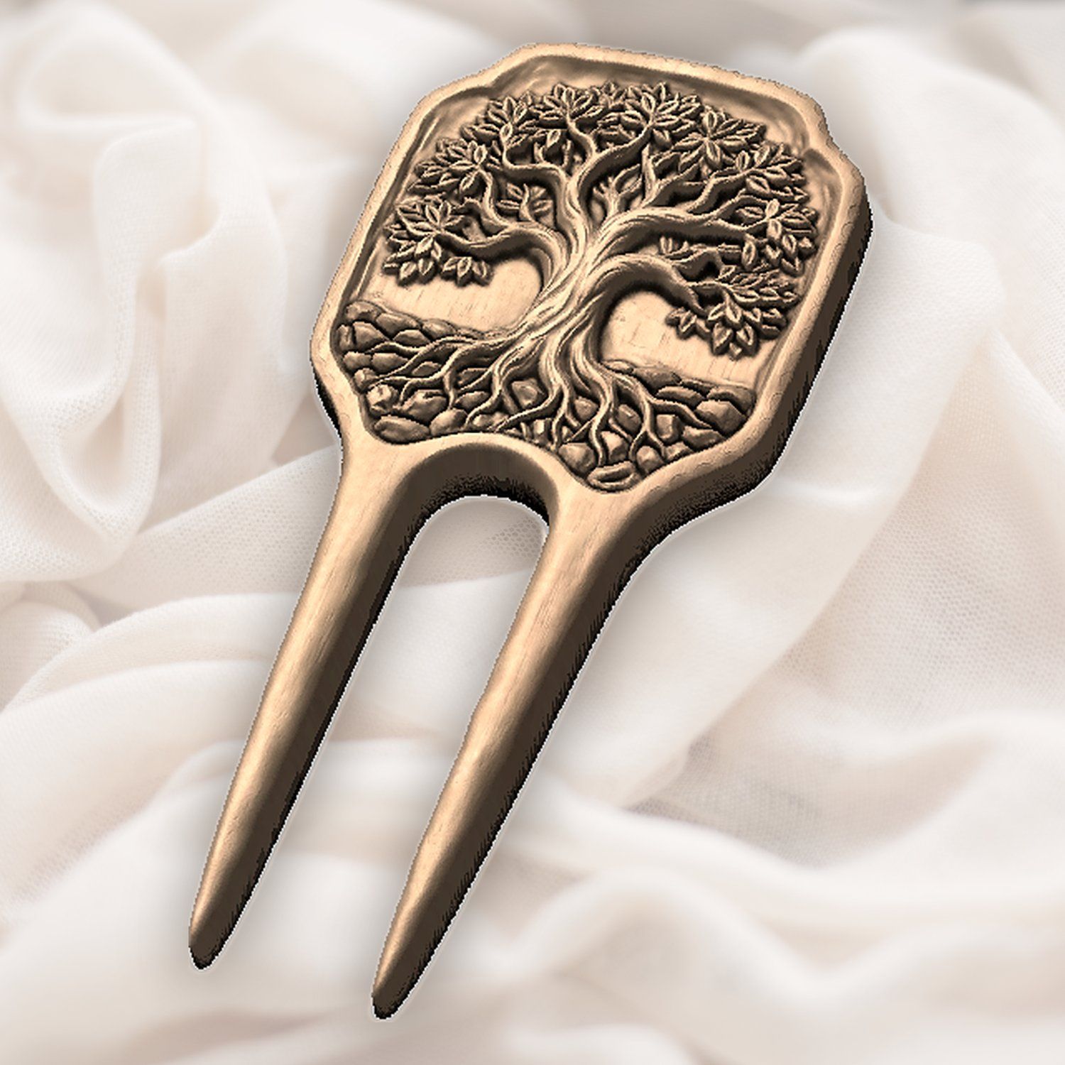 Tree of Life Hair Fork CNC Relief STL bas-relief STL — view 6