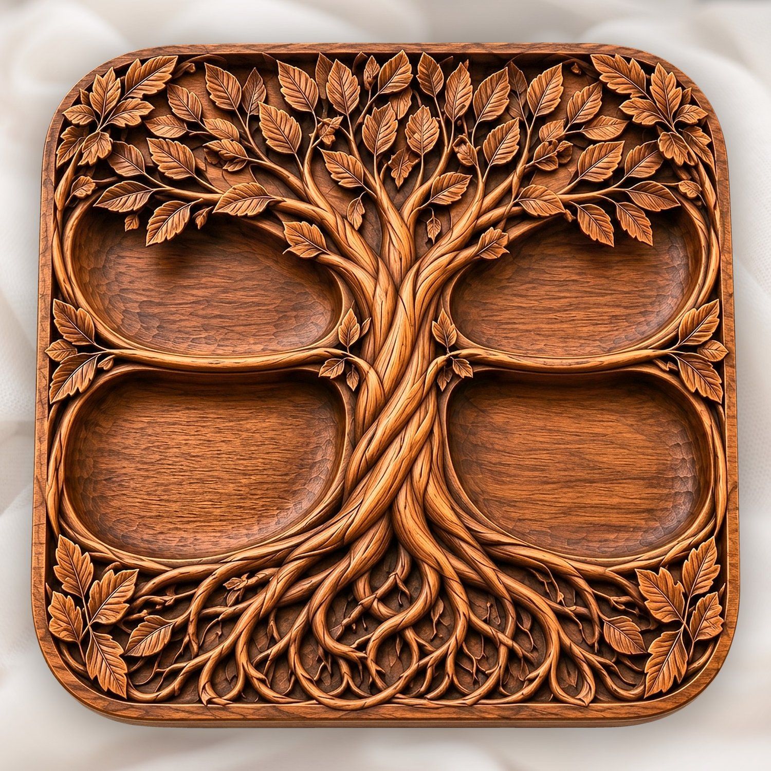 Tree of Life Sectional Tray Bundle CNC Relief STL bas-relief STL — view 6