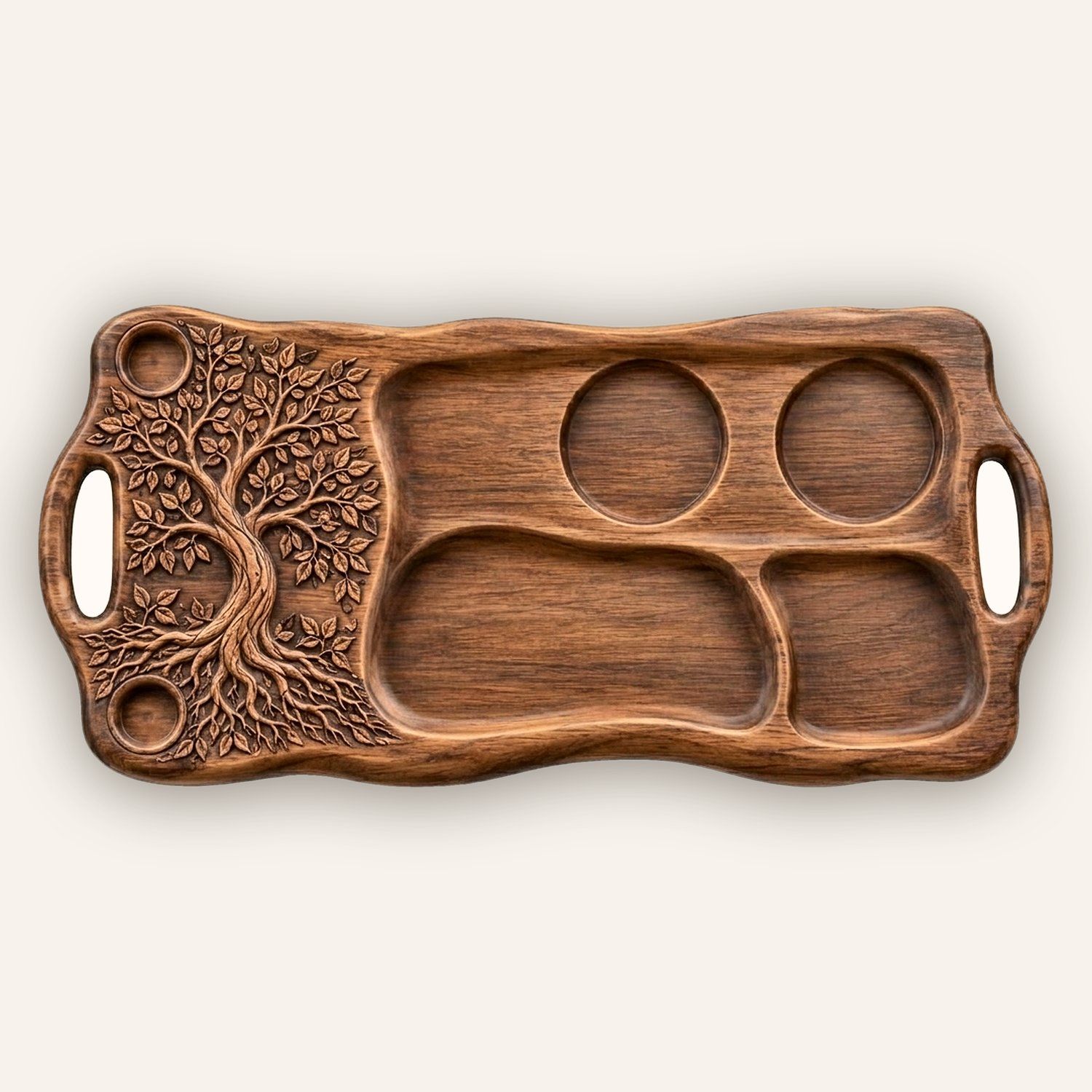 Tree of Life Serving Tray CNC Relief STL bas-relief STL design
