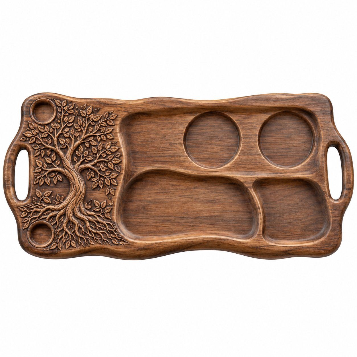 Tree of Life Serving Tray CNC Relief STL bas-relief STL — view 13