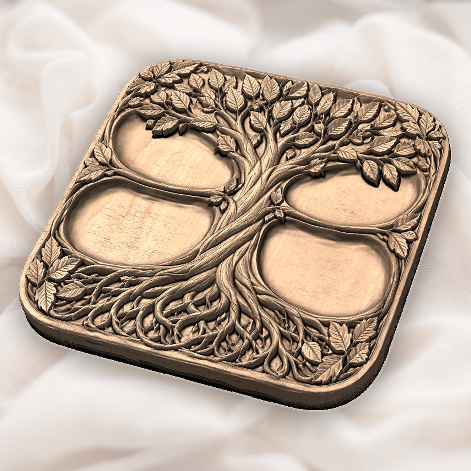 Tree of Life Valet Tray CNC Relief STL bas-relief STL — view 6