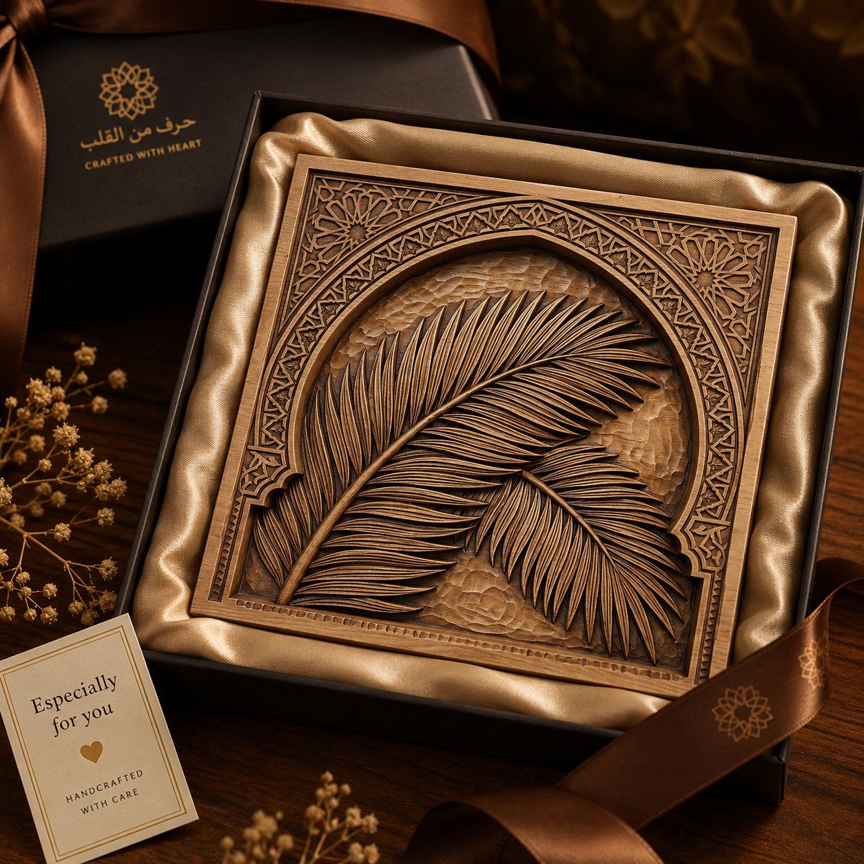 Tropical Palm Leaf Archway CNC Relief STL bas-relief STL — view 7
