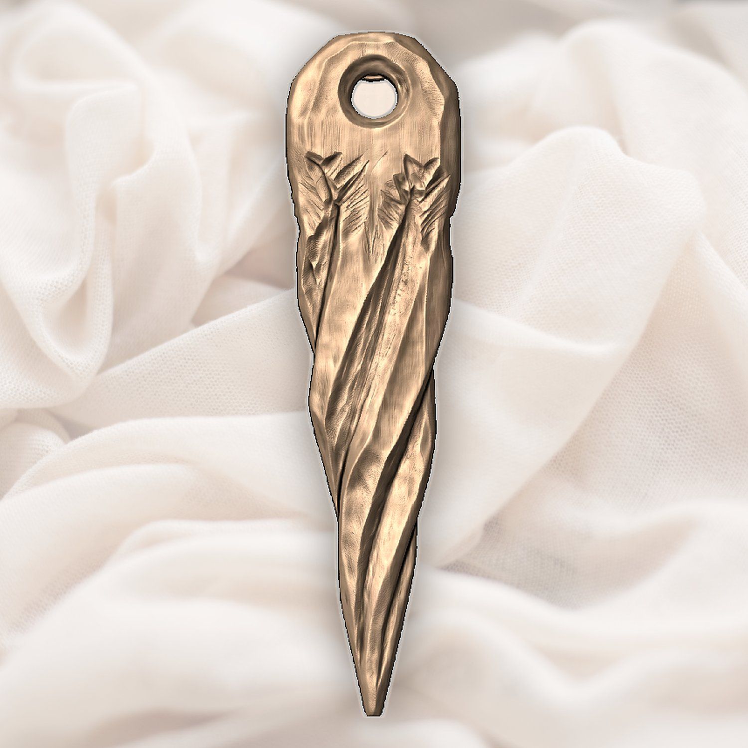 Twisted Forest Icicle Ornament CNC Relief STL bas-relief STL — view 4