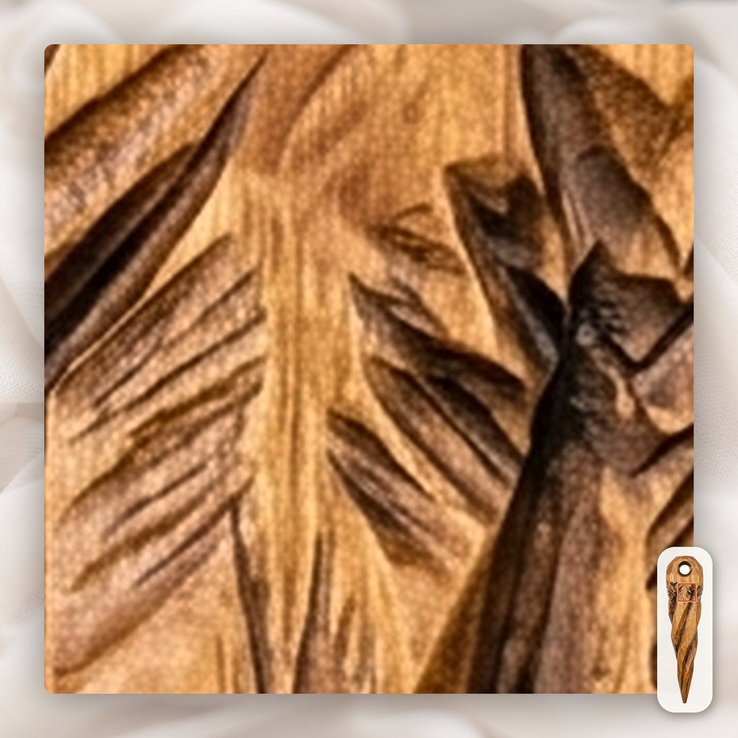 Twisted Forest Icicle Ornament CNC Relief STL bas-relief STL — view 10