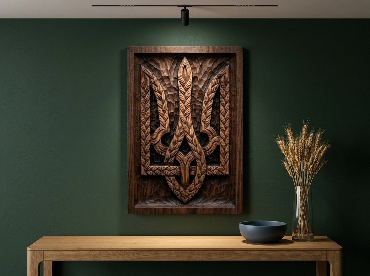 Ukrainian Braided Tryzub Trident CNC Relief STL bas-relief STL — view 14