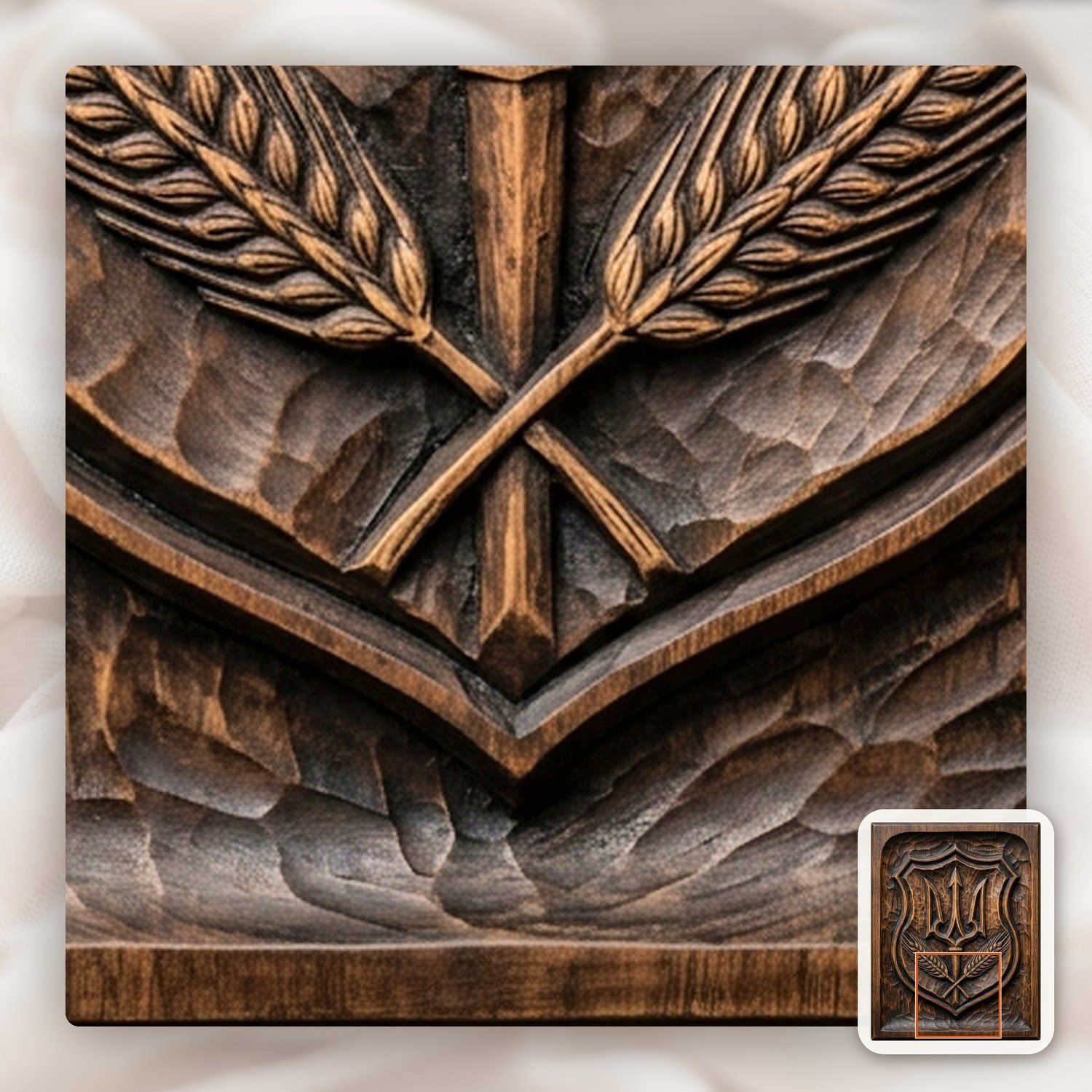 Ukrainian Trident Tryzub Shield CNC Relief STL bas-relief STL — view 12