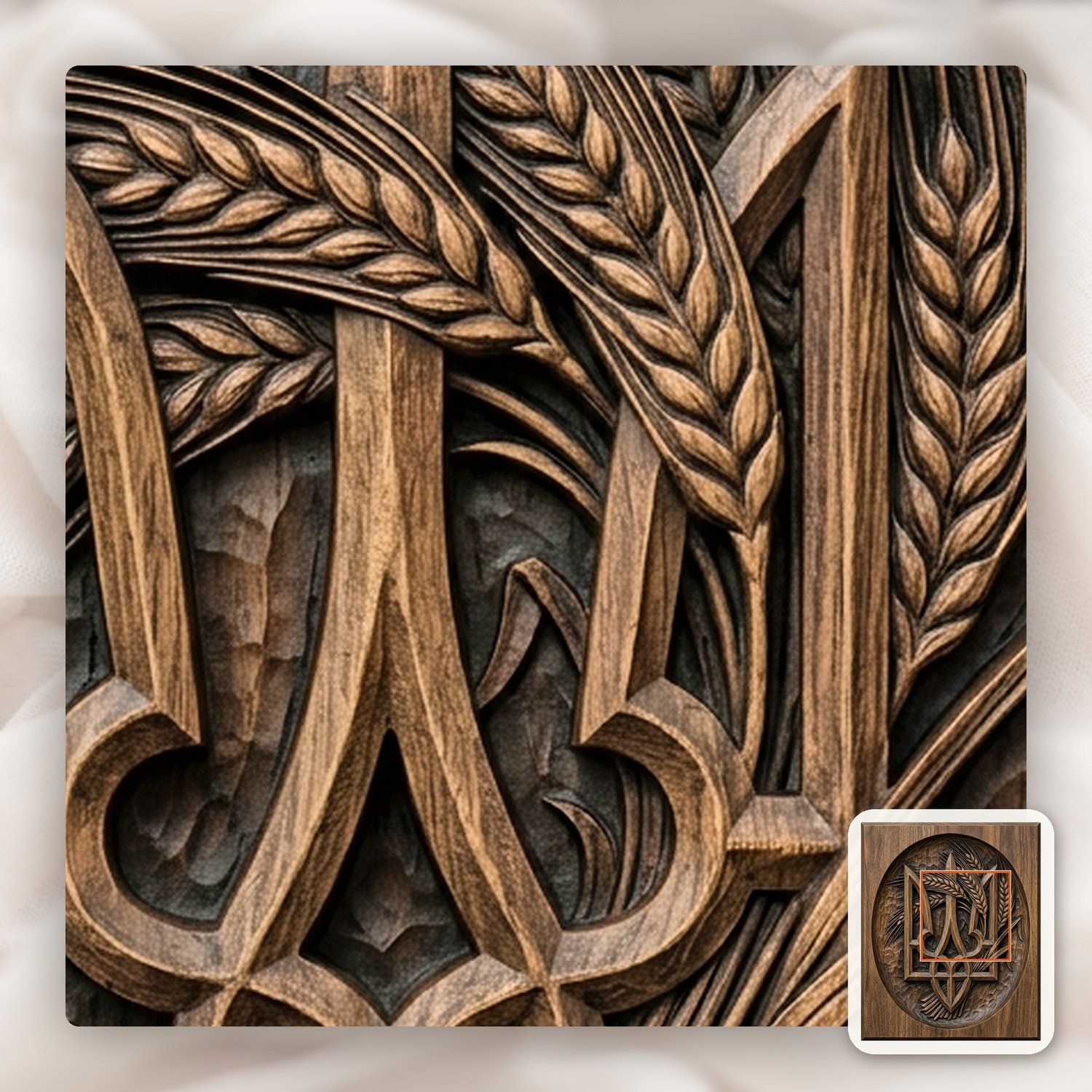 Ukrainian Tryzub Trident CNC Relief STL bas-relief STL — view 9