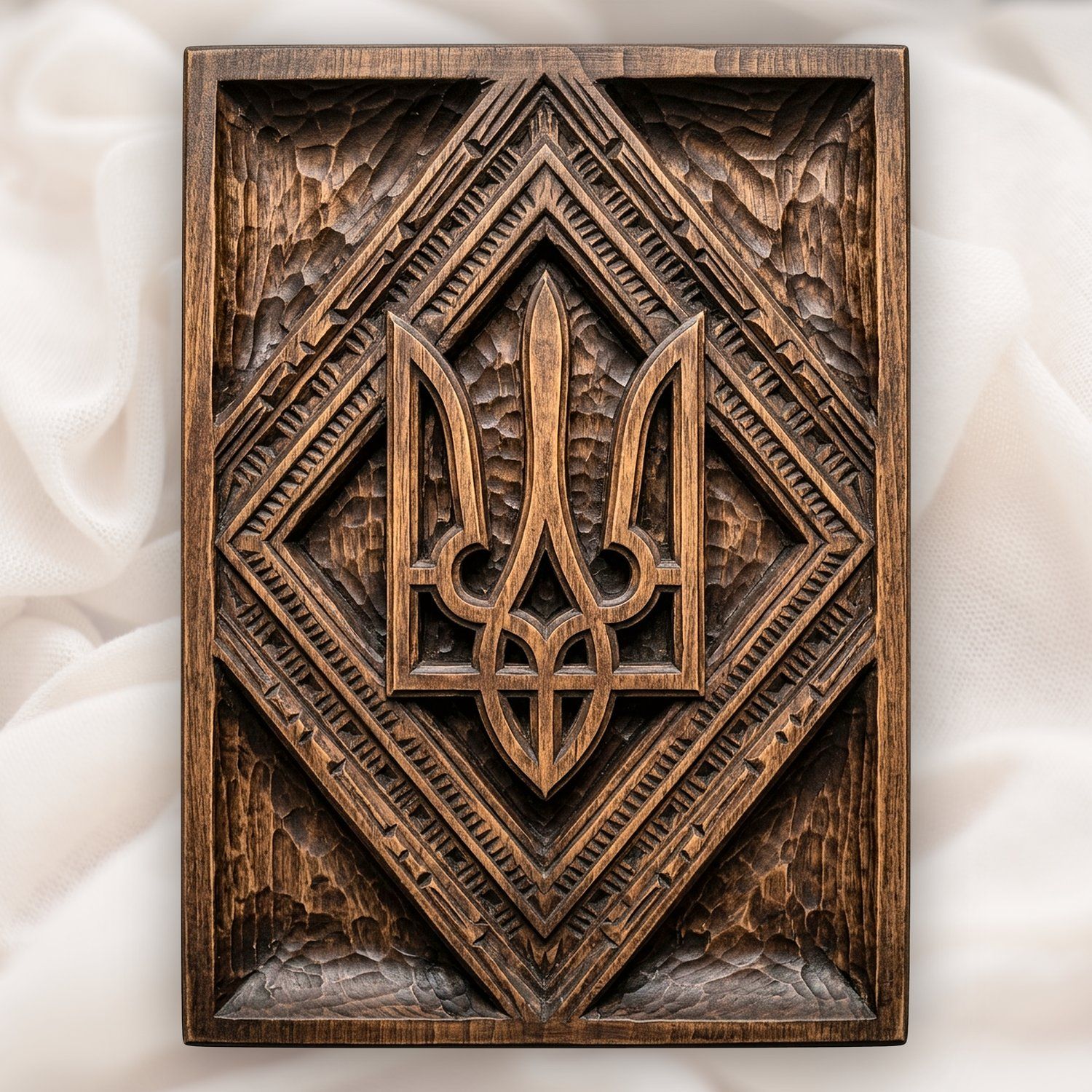 Ukrainian Tryzub Trident Heritage CNC Relief STL bas-relief STL design
