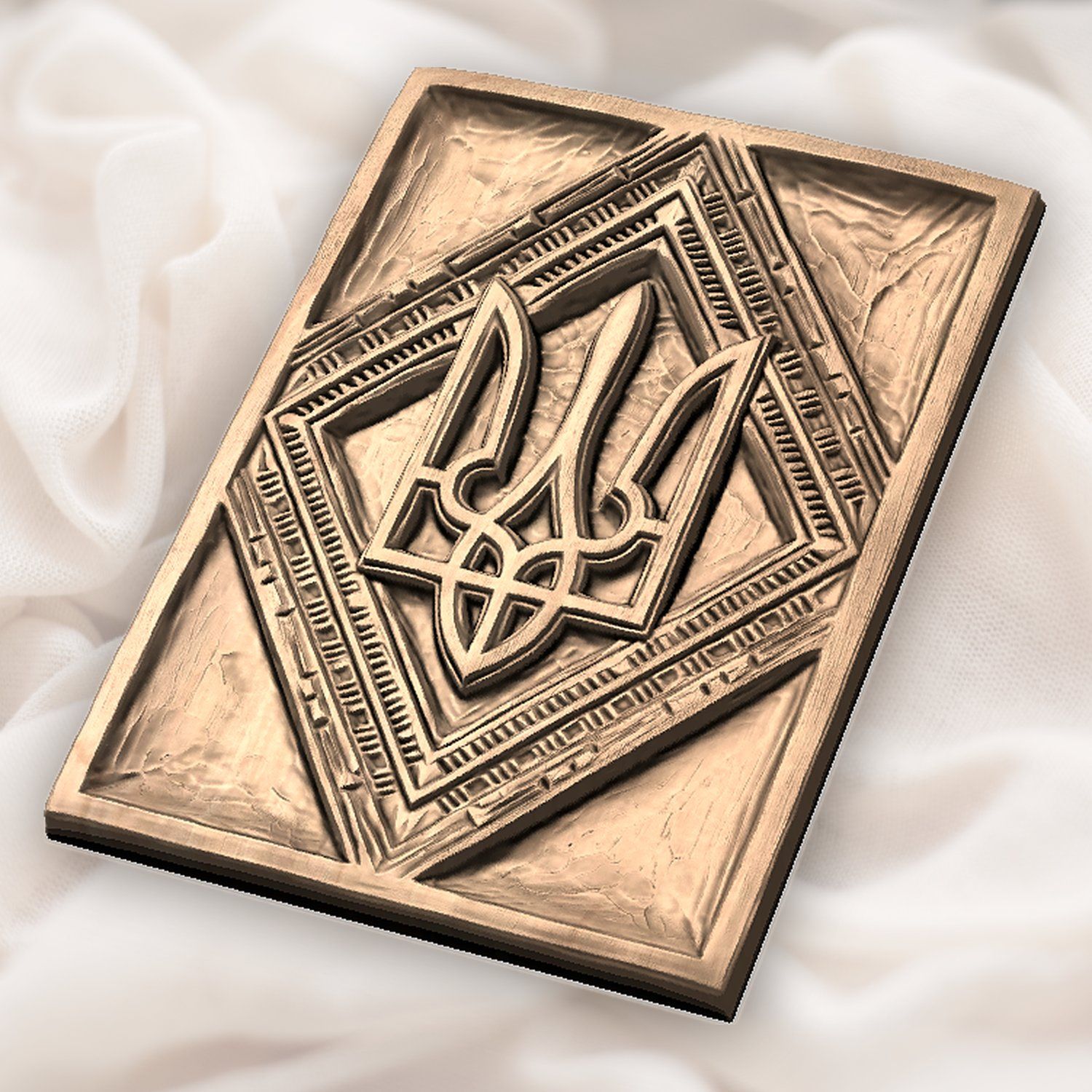 Ukrainian Tryzub Trident Heritage CNC Relief STL bas-relief STL — view 6