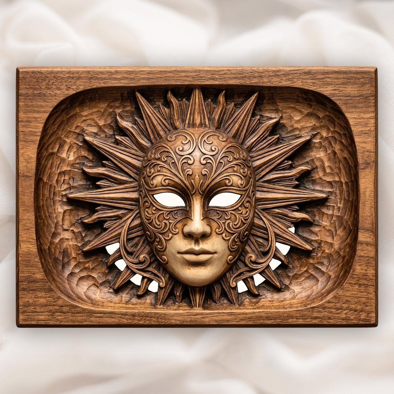 Venetian Volto Sunburst CNC Relief STL bas-relief STL design