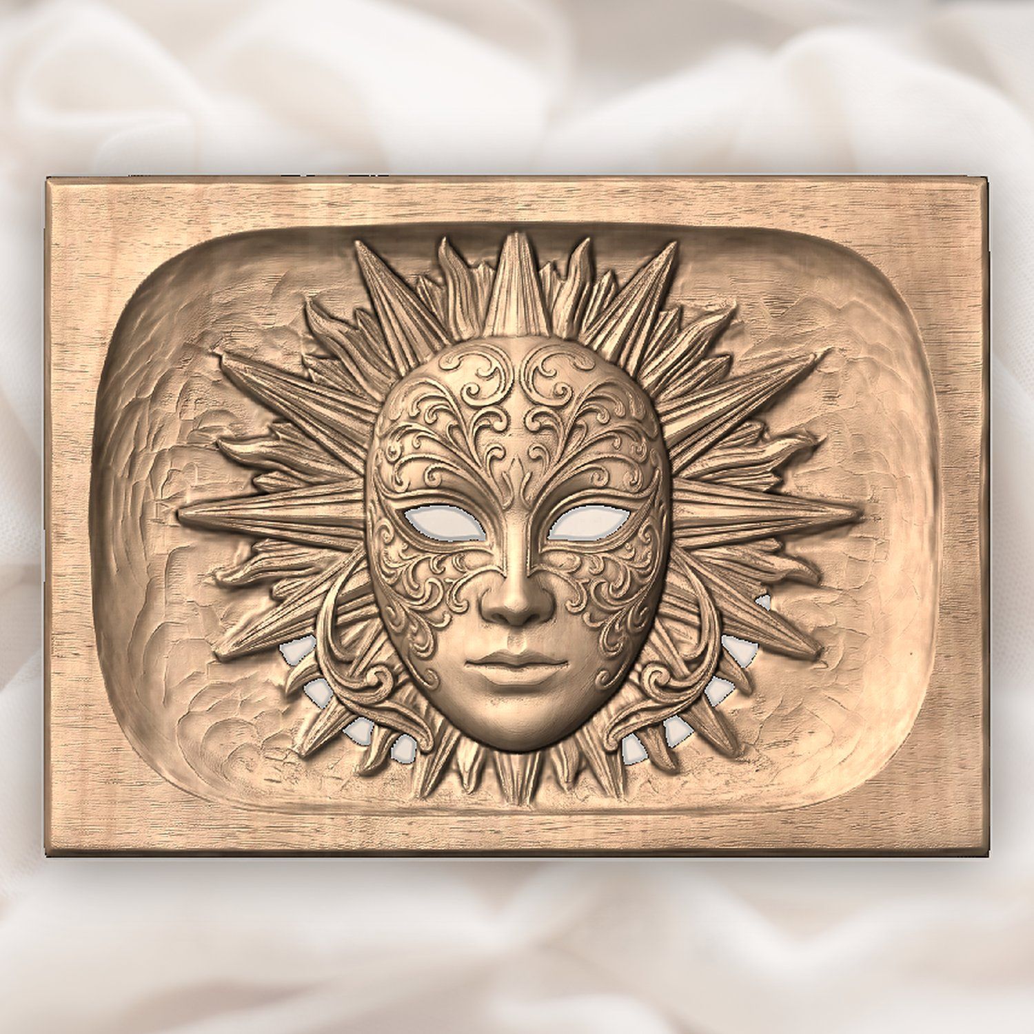Venetian Volto Sunburst CNC Relief STL bas-relief STL — view 5