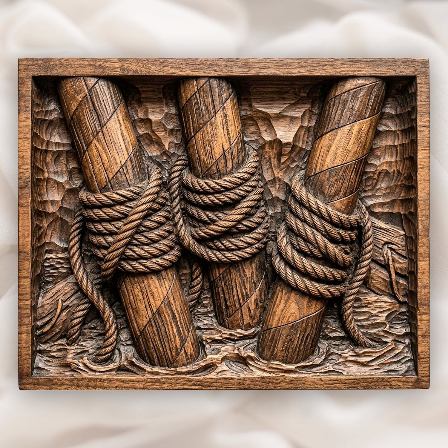 Venice Gondola Mooring Poles CNC Relief STL bas-relief STL design
