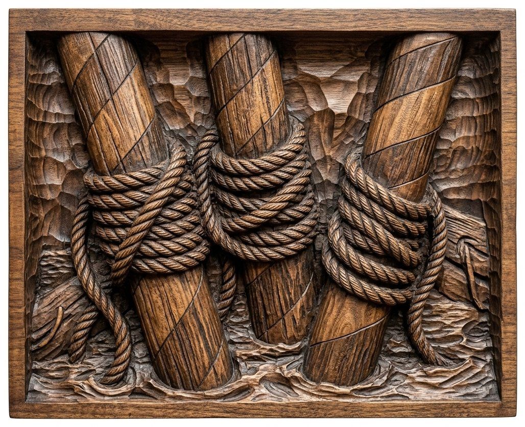 Venice Gondola Mooring Poles CNC Relief STL bas-relief STL — view 4