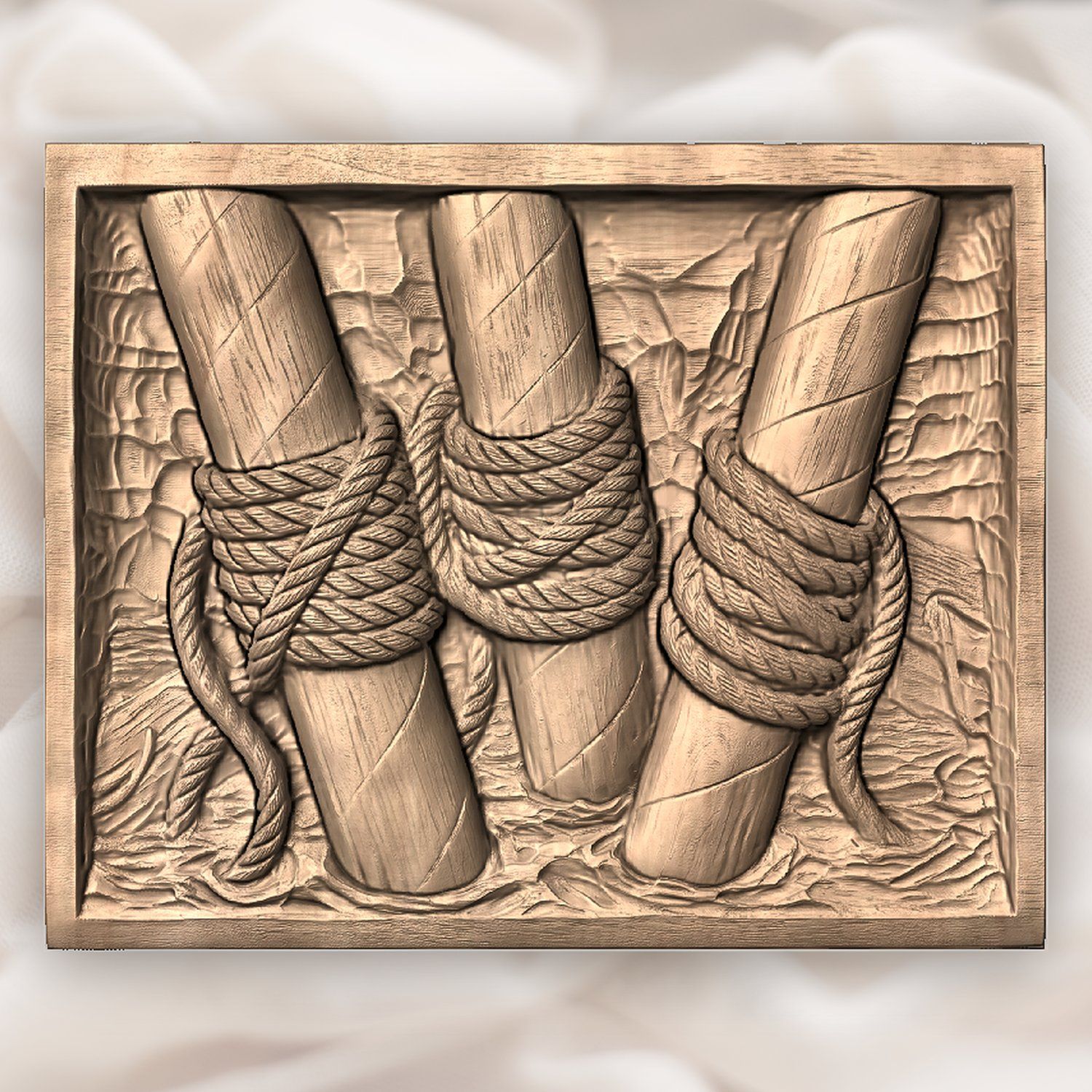 Venice Gondola Mooring Poles CNC Relief STL bas-relief STL — view 5