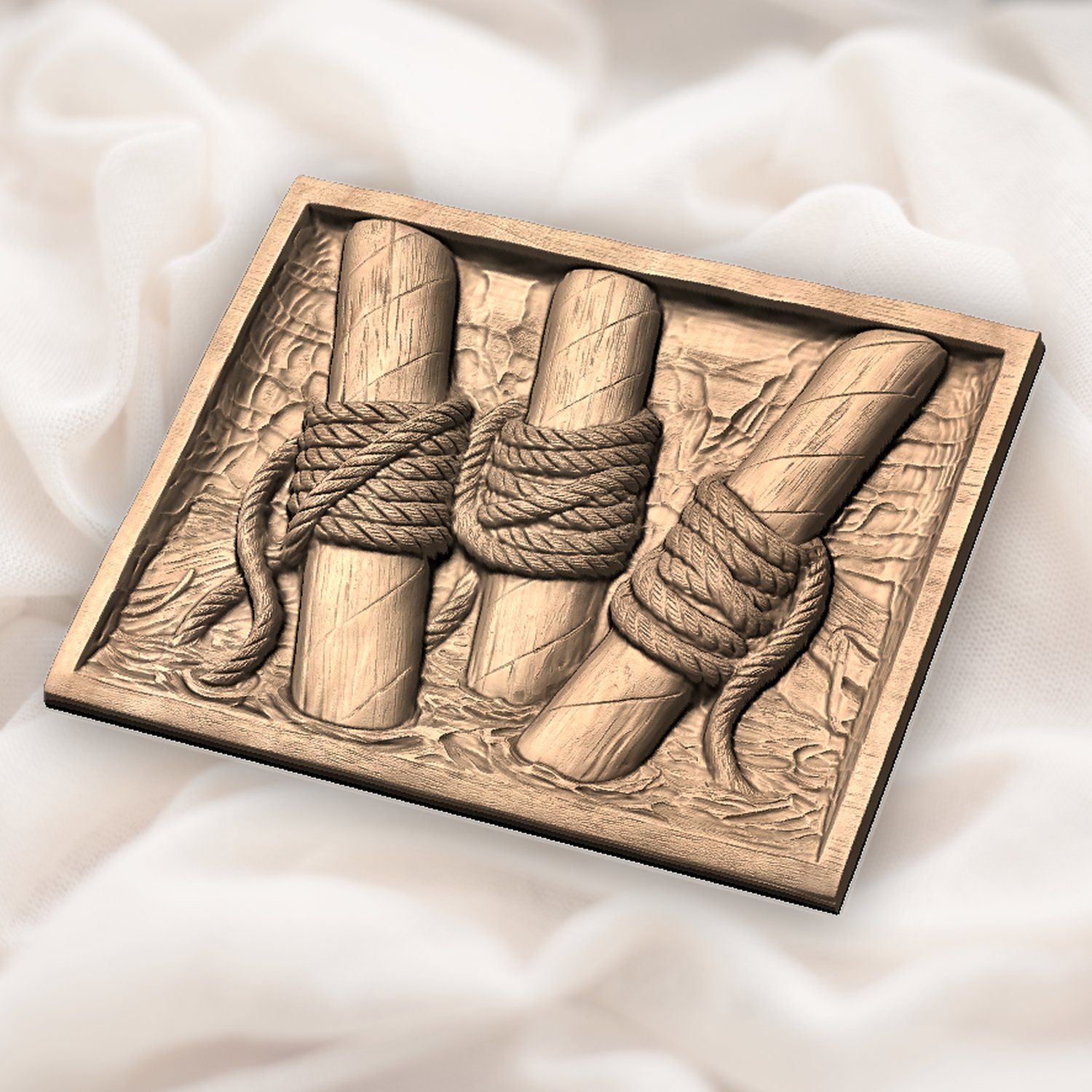 Venice Gondola Mooring Poles CNC Relief STL bas-relief STL — view 6