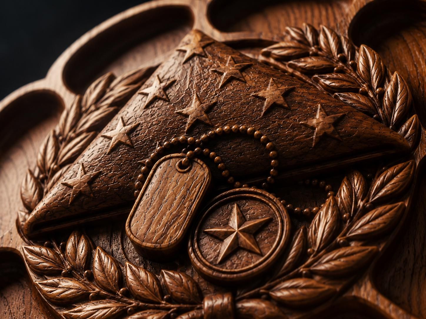 Veteran Honor Serving Tray STL for CNC Router bas-relief STL — view 7