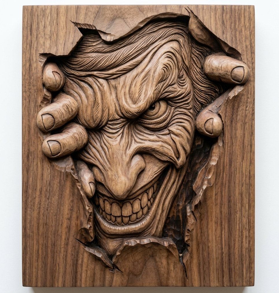Villainous Madness Character CNC Relief STL bas-relief STL — view 3