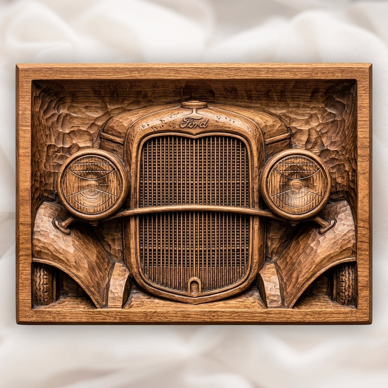 Vintage 1932 Sedan Radiator CNC Relief STL bas-relief STL design