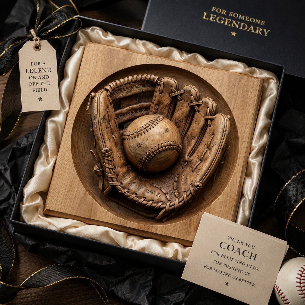 Vintage Baseball Glove and Ball Sports Woodworking CNC Relief STL bas-relief STL — view 9