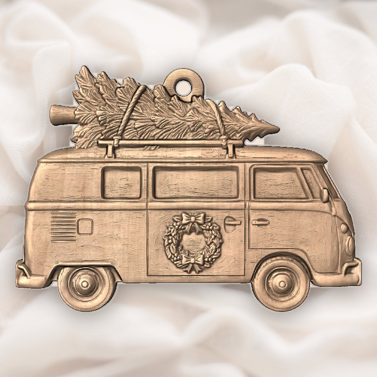 Vintage Christmas Camper Van Ornament CNC Relief STL bas-relief STL — view 5