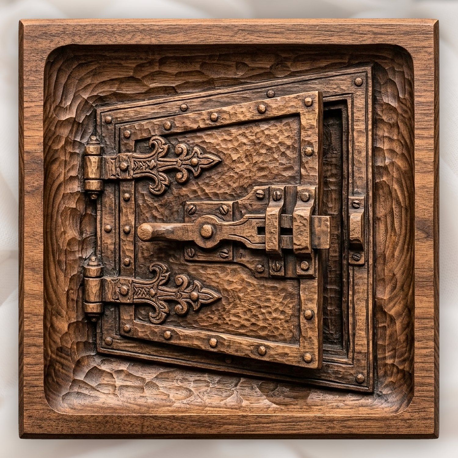Vintage Iron Firebox Door CNC Relief STL bas-relief STL design