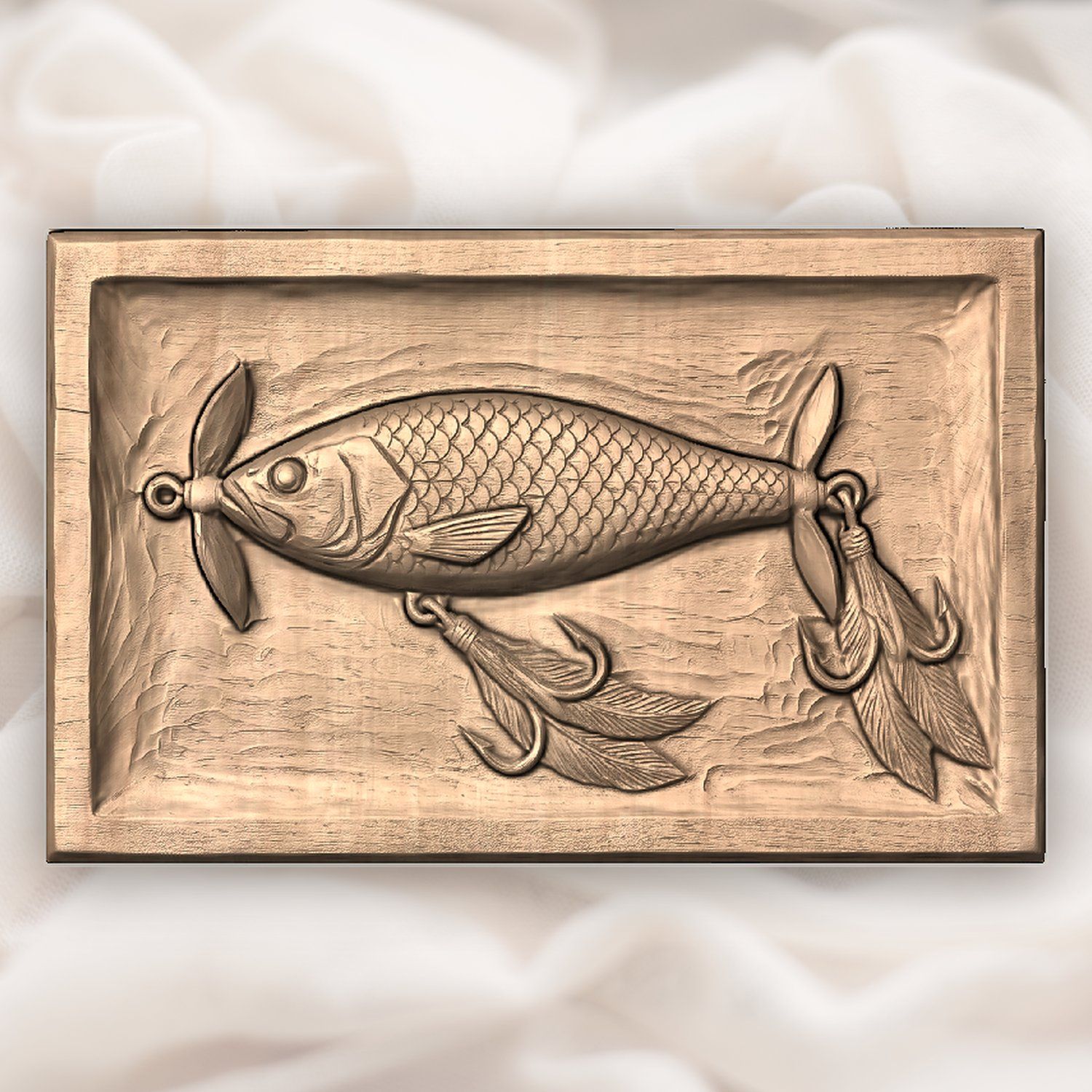 Vintage Propeller Fishing Lure CNC Relief STL bas-relief STL — view 5