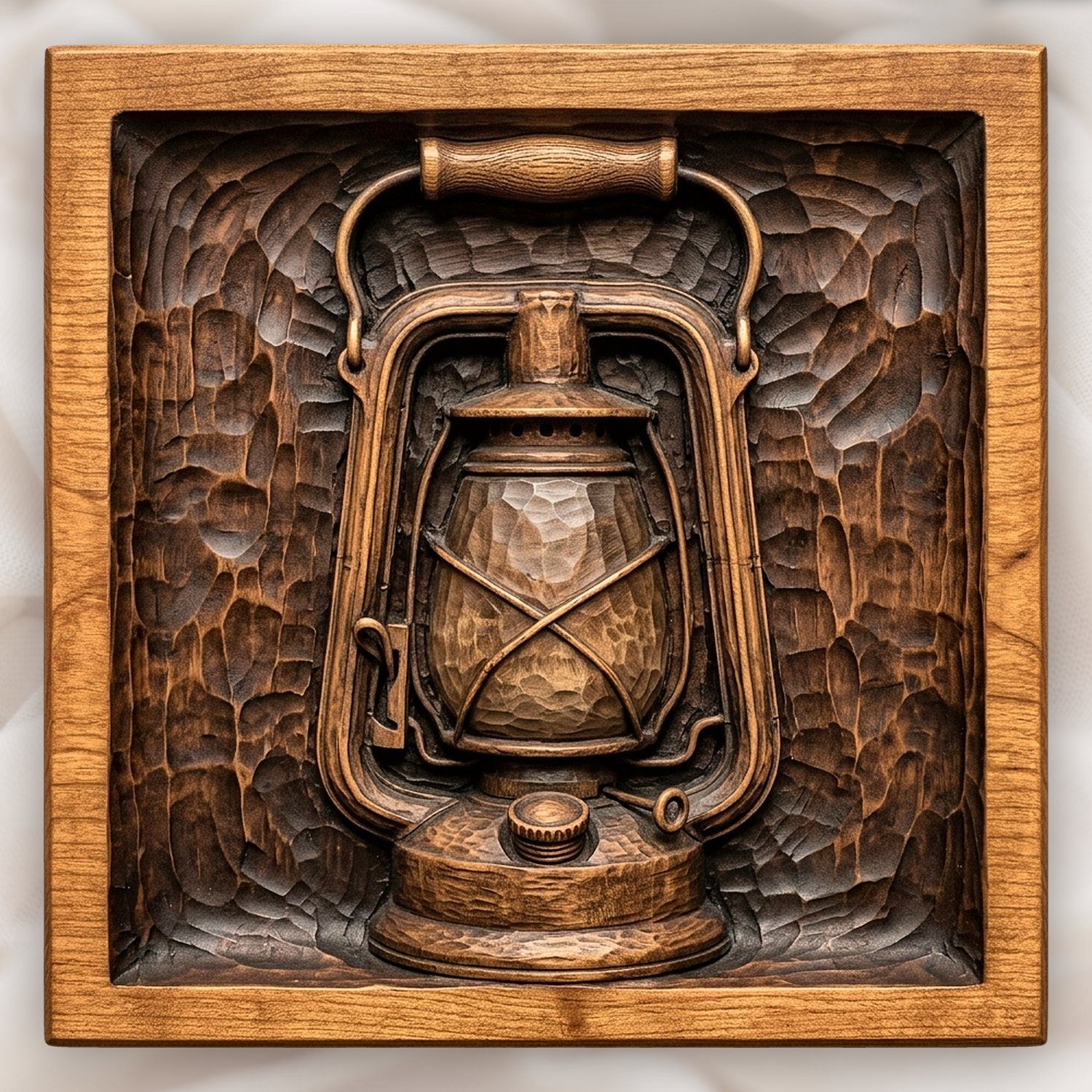 Vintage Railroad Conductor Lantern CNC Relief STL bas-relief STL design
