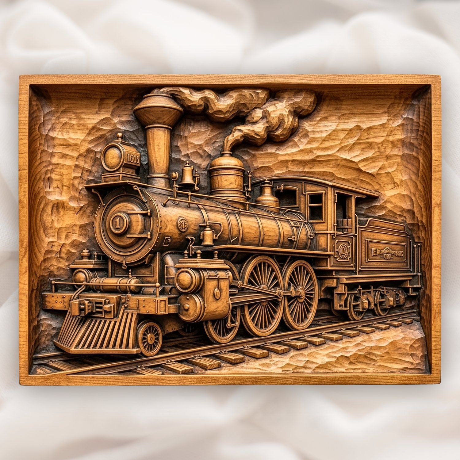 Vintage Steam Train CNC Relief STL bas-relief STL design